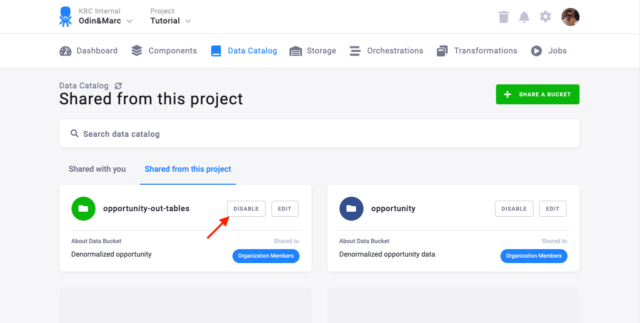 Screenshot -- Disable Sharing