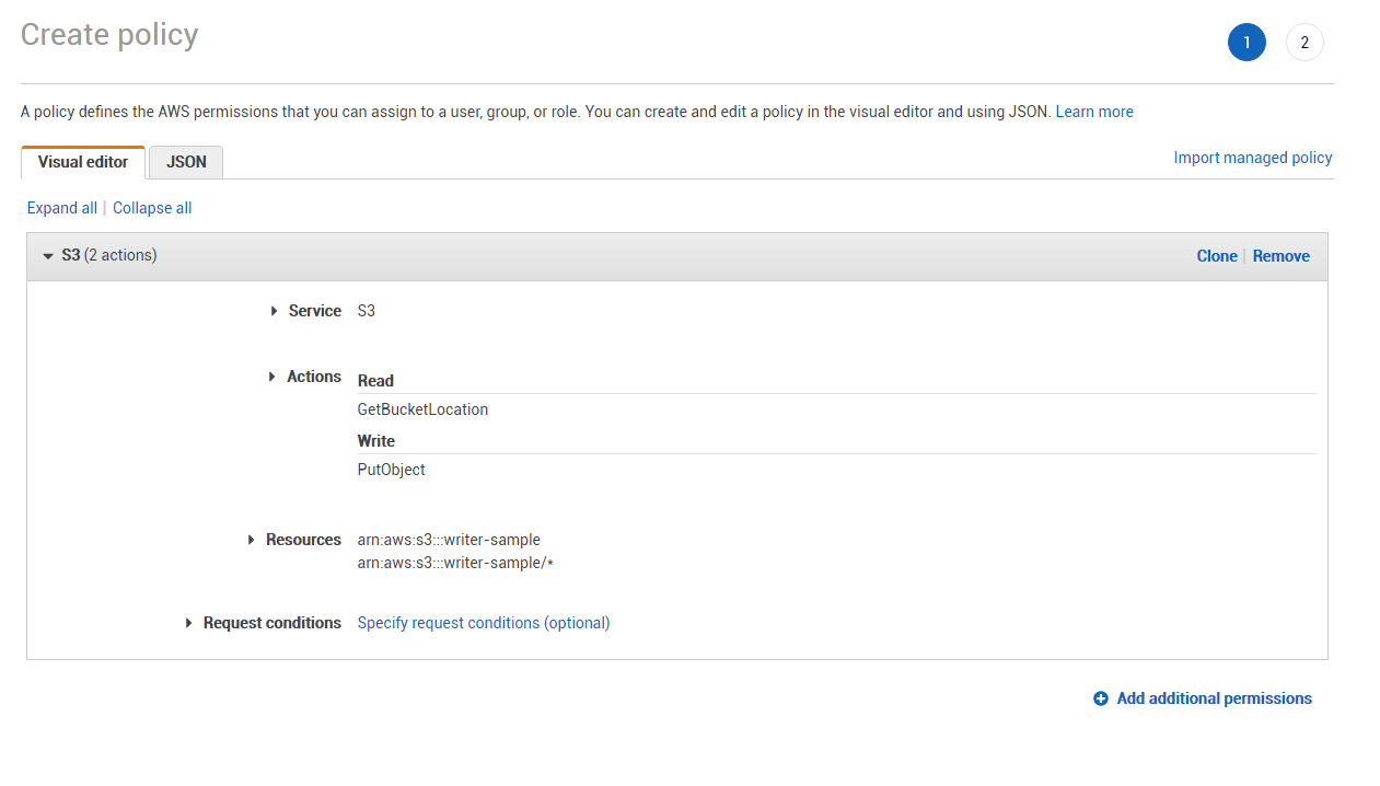 Screenshot - Permission settings