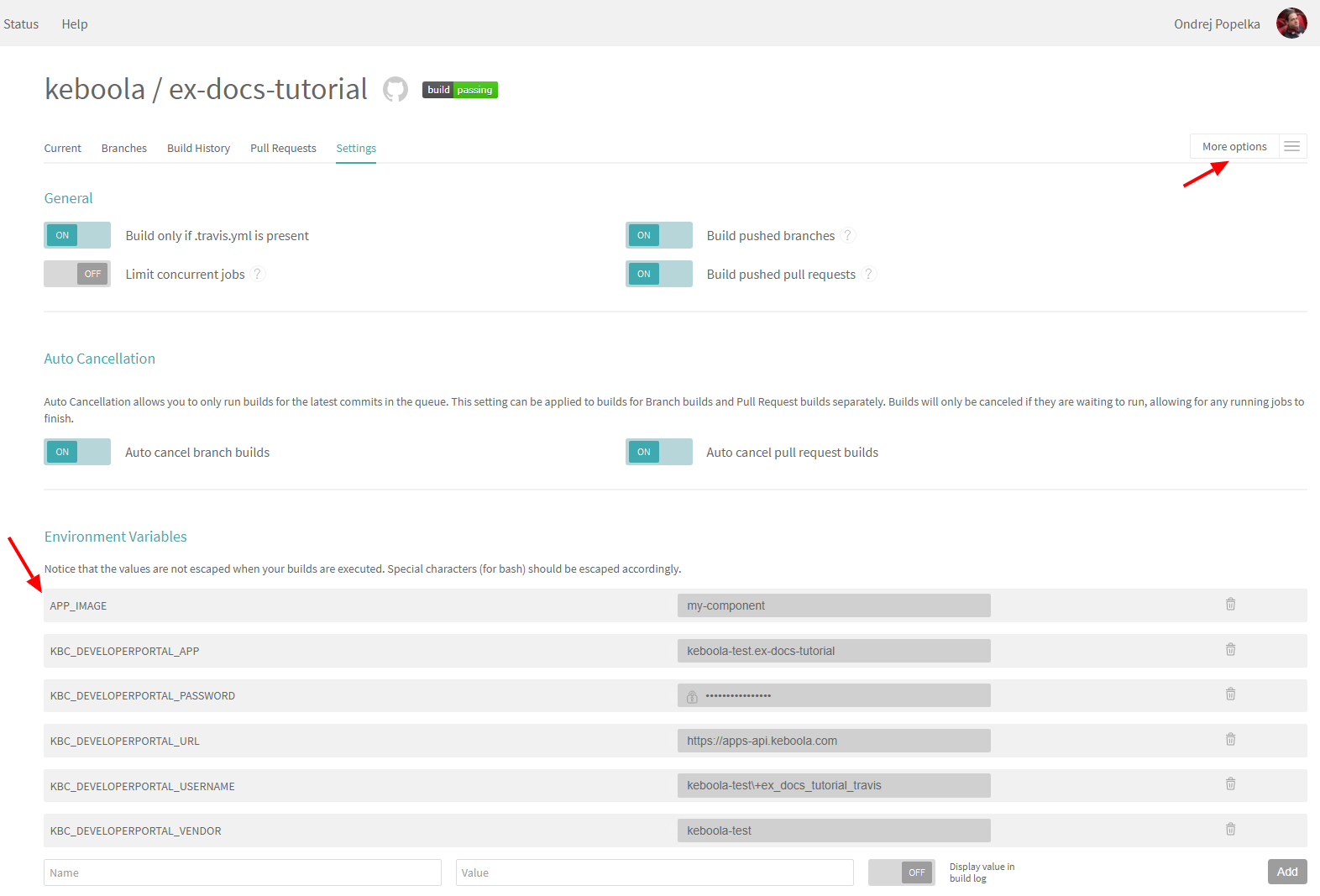 Screenshot -- Repository Configuration