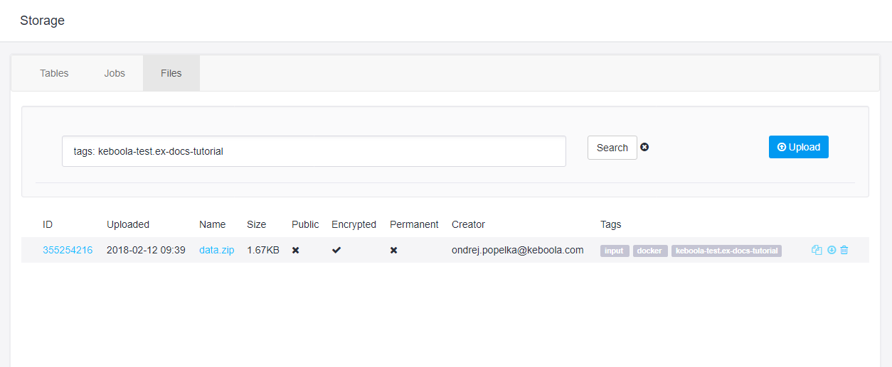 Screenshot -- Job Tags
