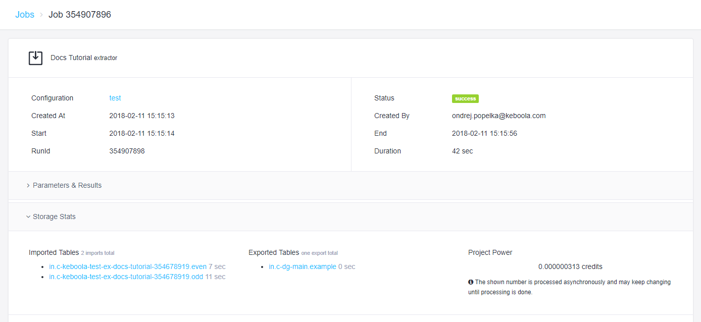 Screenshot -- Output Mapping result