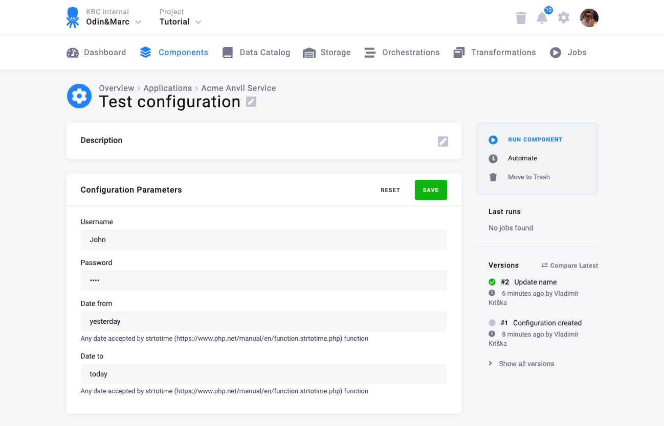 Configuration schema