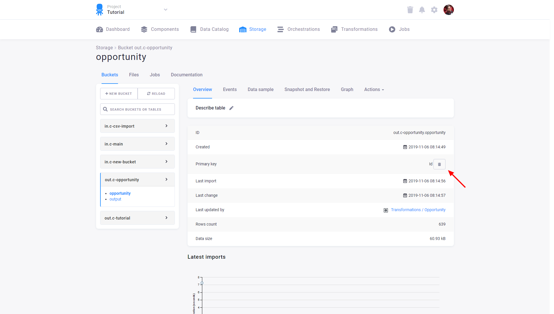 Screenshot - Remove Primary Key